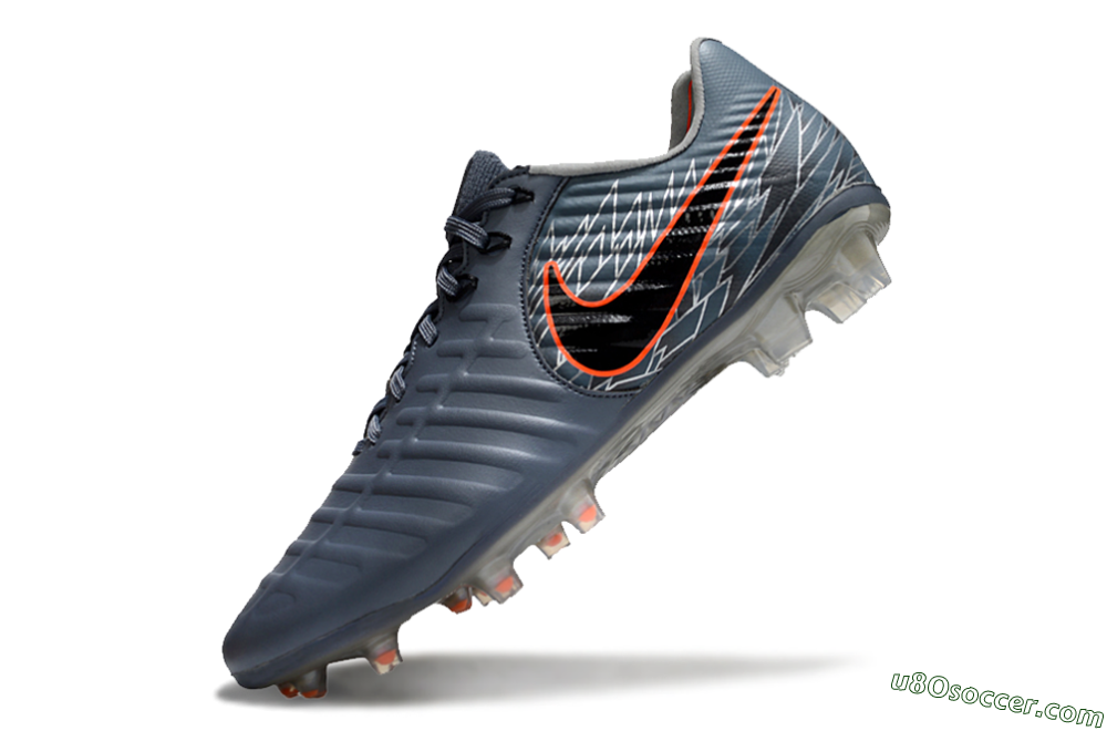 Nike Tiempo Legend 10 Elite FG Firm Ground Soccer Cleats - Grey/Black/Red 5