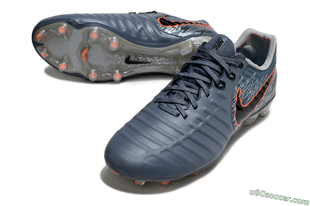 Nike Tiempo Legend 10 Elite FG Firm Ground Soccer Cleats - Grey/Black/Red 3
