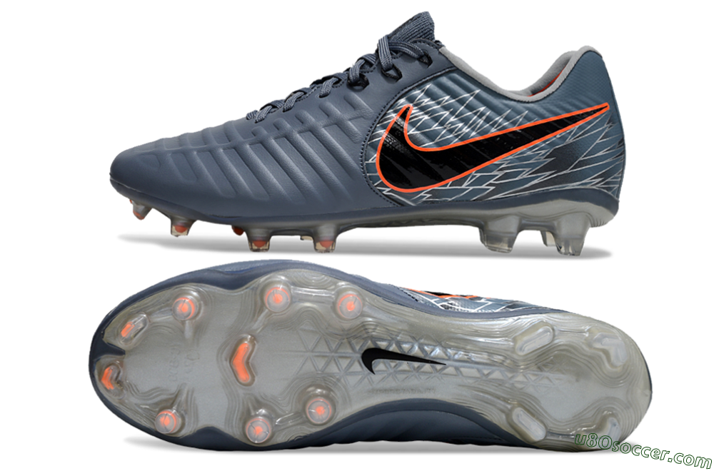 Nike Tiempo Legend 10 Elite FG Firm Ground Soccer Cleats - Grey/Black/Red 0