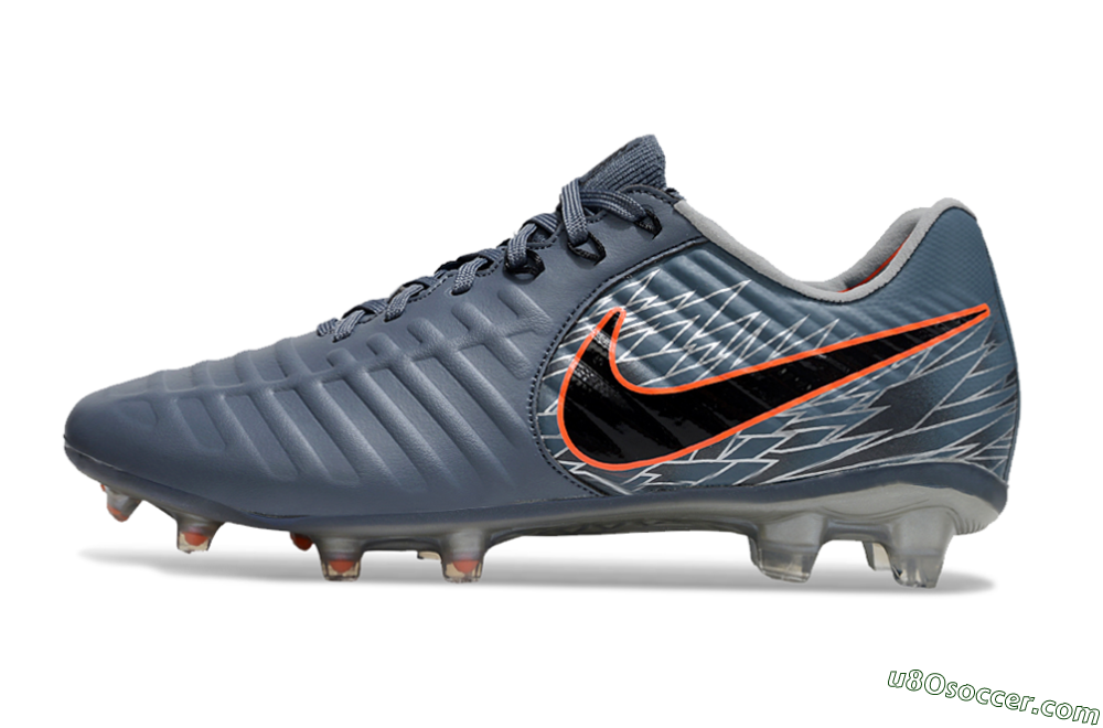 Nike Tiempo Legend 10 Elite FG Firm Ground Soccer Cleats - Grey/Black/Red 2