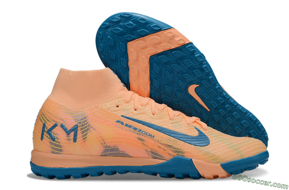 Nike Air Zoom Mercurial Superfly 10 Elite TF Artificial Turf Soccer Shoes - Pink/Blue/Yellow 1