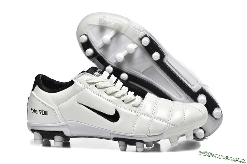 Nike Air Zoom Total 90 III FG Firm Ground Soccer Cleats - White/Black 1