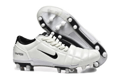 Nike Air Zoom Total 90 III FG Firm Ground Soccer Cleats - White/Black