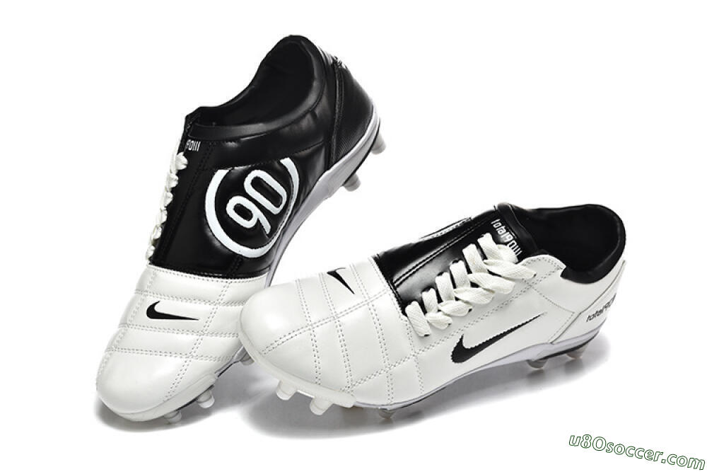 Nike Air Zoom Total 90 III FG Firm Ground Soccer Cleats - White/Black 6