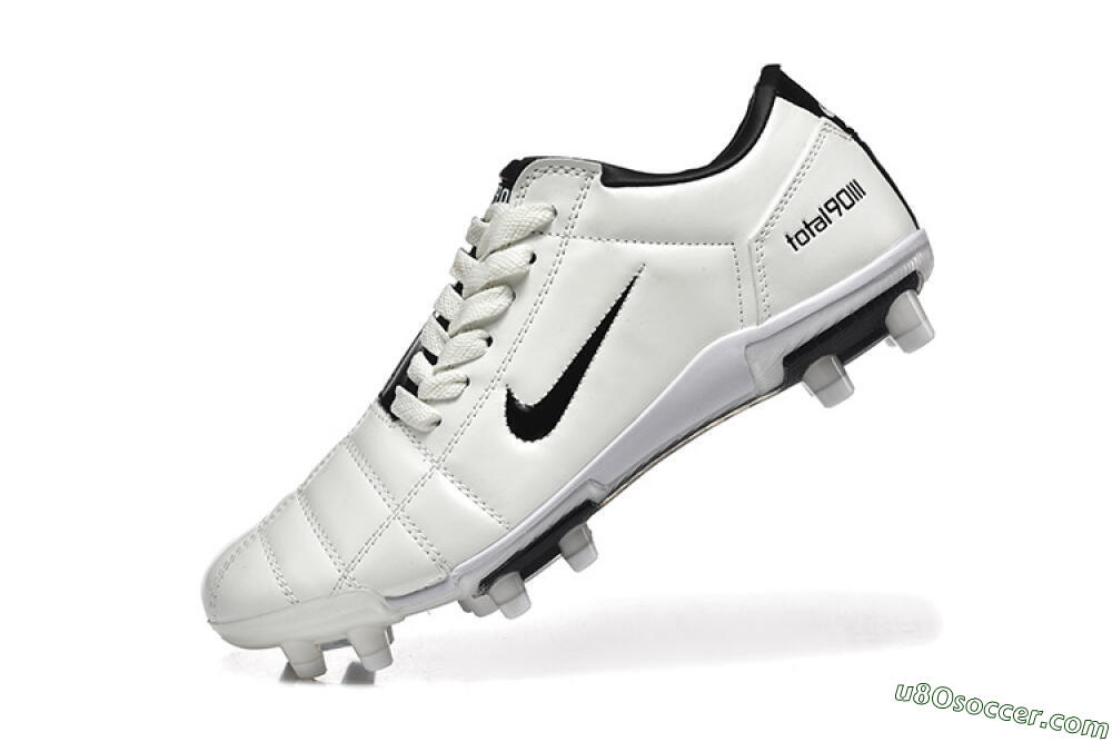 Nike Air Zoom Total 90 III FG Firm Ground Soccer Cleats - White/Black 8