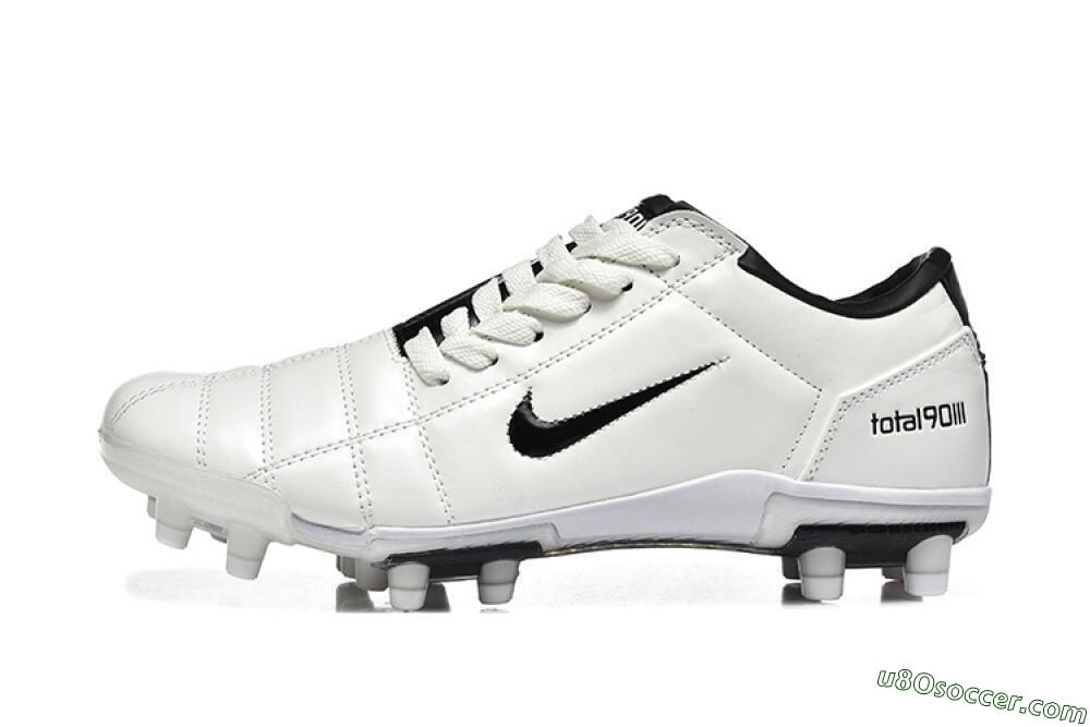 Nike Air Zoom Total 90 III FG Firm Ground Soccer Cleats - White/Black 2