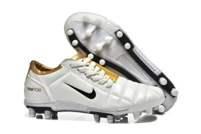 Nike Air Zoom Total 90 III FG Firm Ground Soccer Cleats - White/Black/Gold