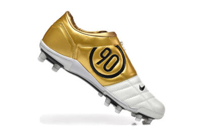 Nike Air Zoom Total 90 III FG Firm Ground Soccer Cleats - White/Black/Gold