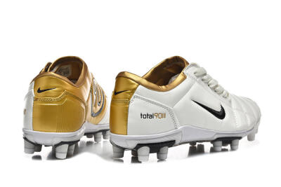 Nike Air Zoom Total 90 III FG Firm Ground Soccer Cleats - White/Black/Gold