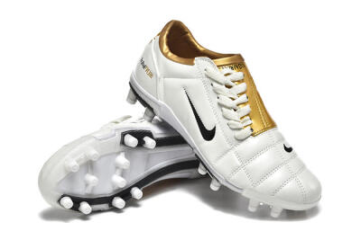 Nike Air Zoom Total 90 III FG Firm Ground Soccer Cleats - White/Black/Gold
