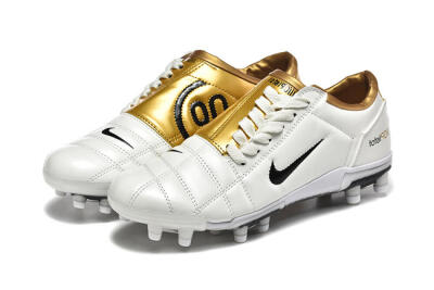 Nike Air Zoom Total 90 III FG Firm Ground Soccer Cleats - White/Black/Gold