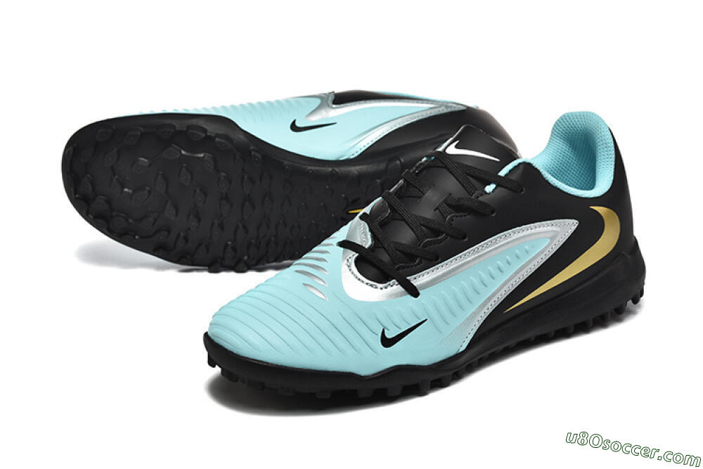 Nike Phantom 6 Elite TF Artificial Turf Soccer Shoes - Jade/Silver/Black 3