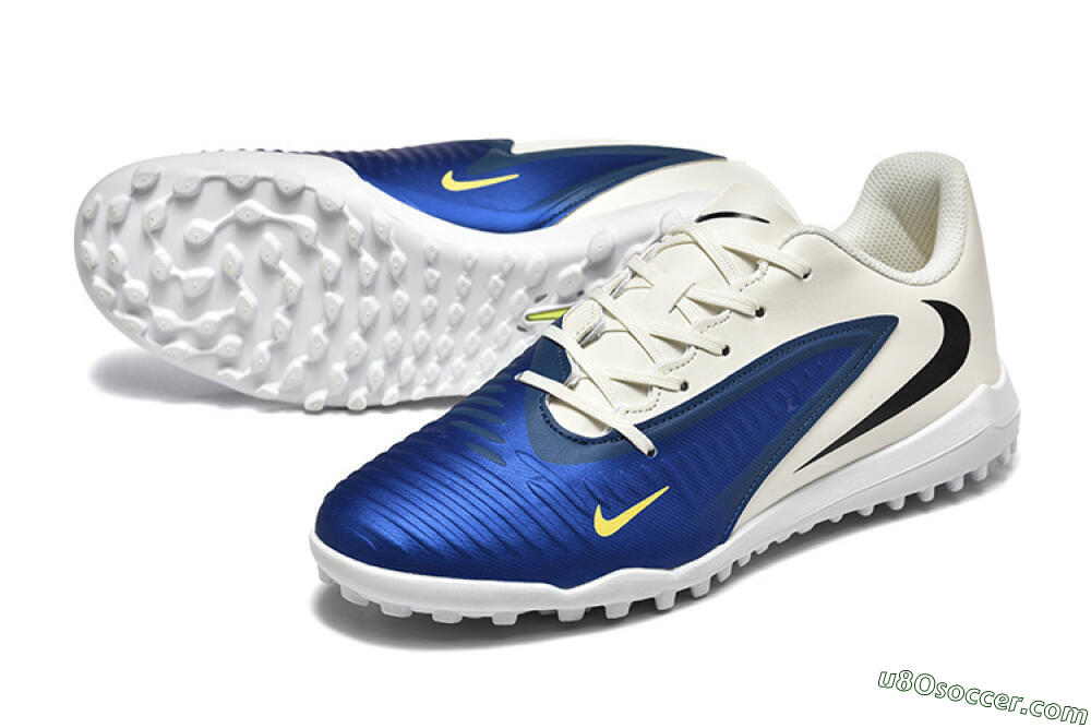 Nike Phantom 6 Elite TF Artificial Turf Soccer Shoes - Blue/White/Black 3