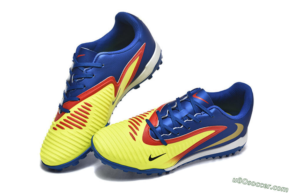 Nike Phantom 6 Elite TF Artificial Turf Soccer Shoes - Yellow/Red/Blue 6