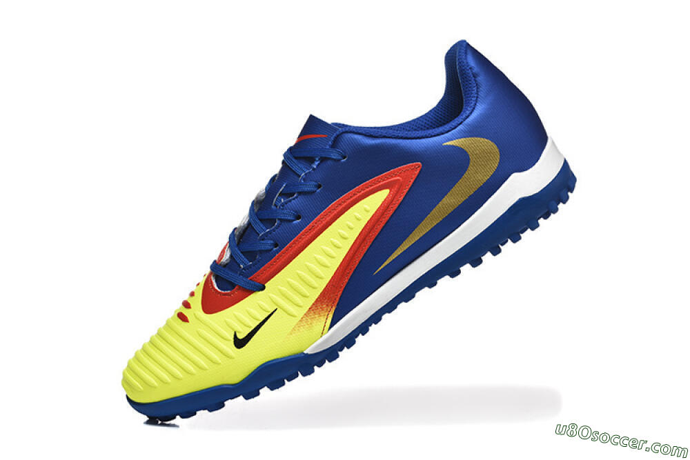 Nike Phantom 6 Elite TF Artificial Turf Soccer Shoes - Yellow/Red/Blue 8