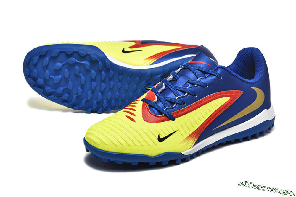Nike Phantom 6 Elite TF Artificial Turf Soccer Shoes - Yellow/Red/Blue 3