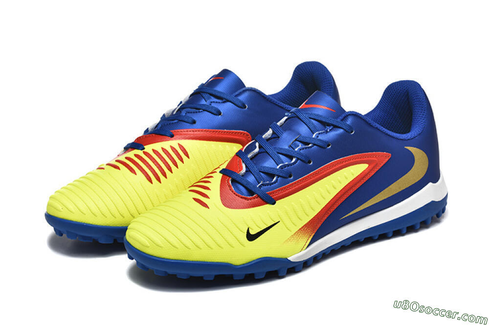 Nike Phantom 6 Elite TF Artificial Turf Soccer Shoes - Yellow/Red/Blue 5