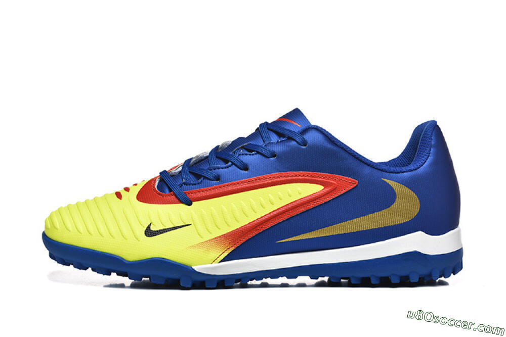 Nike Phantom 6 Elite TF Artificial Turf Soccer Shoes - Yellow/Red/Blue 2
