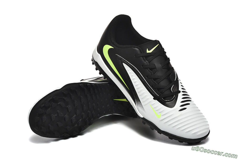 Nike Phantom 6 Elite TF Artificial Turf Soccer Shoes - White/Black/Yellow 4