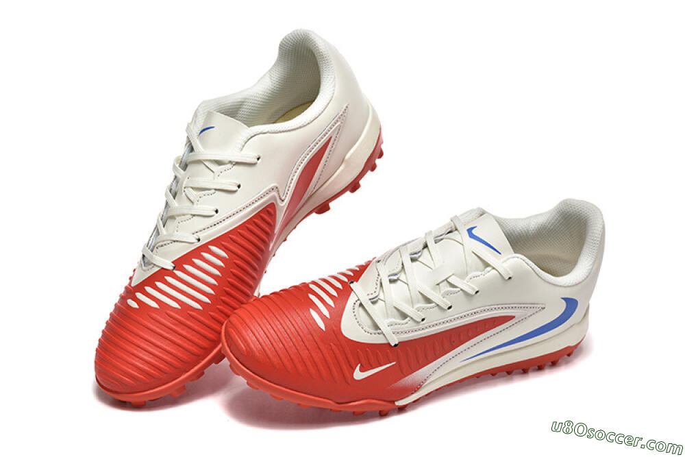 Nike Phantom 6 Elite TF Artificial Turf Soccer Shoes - Red/White/Blue 6