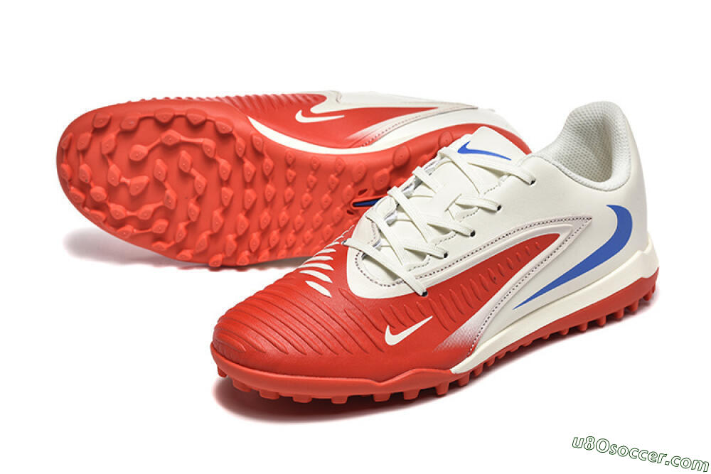 Nike Phantom 6 Elite TF Artificial Turf Soccer Shoes - Red/White/Blue 3