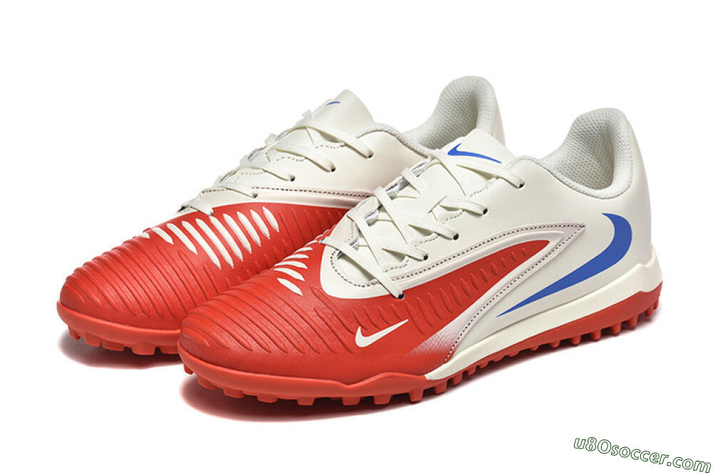 Nike Phantom 6 Elite TF Artificial Turf Soccer Shoes - Red/White/Blue 5