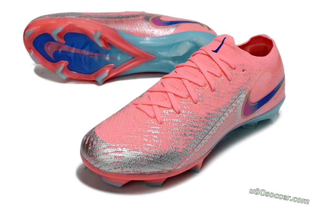 Nike Air Zoom Mercurial Vapor 16 Elite FG Firm Ground Soccer Cleats - Red/Silver/Blue 3