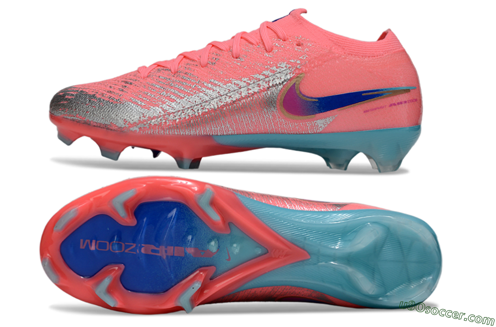 Nike Air Zoom Mercurial Vapor 16 Elite FG Firm Ground Soccer Cleats - Red/Silver/Blue 0