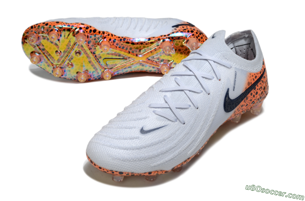 Nike Phantom GX 2 Elite AG Artificial Grass Soccer Cleats - Grey/Black/Leopard 3