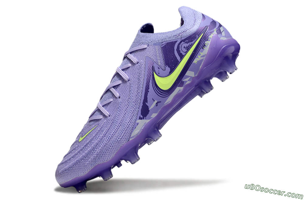 Nike Phantom GX 2 Elite AG Artificial Grass Soccer Cleats - Purple/Yellow 6
