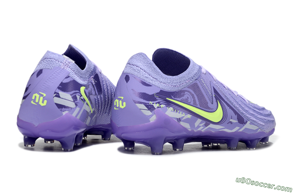 Nike Phantom GX 2 Elite AG Artificial Grass Soccer Cleats - Purple/Yellow 7