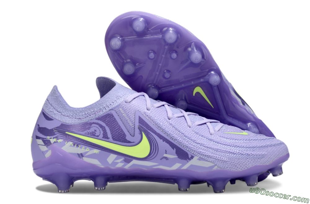 Nike Phantom GX 2 Elite AG Artificial Grass Soccer Cleats - Purple/Yellow 1