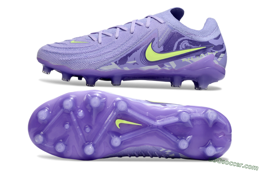 Nike Phantom GX 2 Elite AG Artificial Grass Soccer Cleats - Purple/Yellow 0