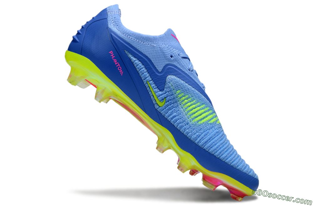 Nike Phantom 6 Elite FG Firm Ground Soccer Cleats - Blue/Pink/Yellow 5