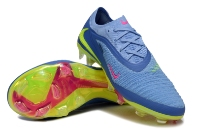 Nike Phantom 6 Elite FG Firm Ground Soccer Cleats - Blue/Pink/Yellow