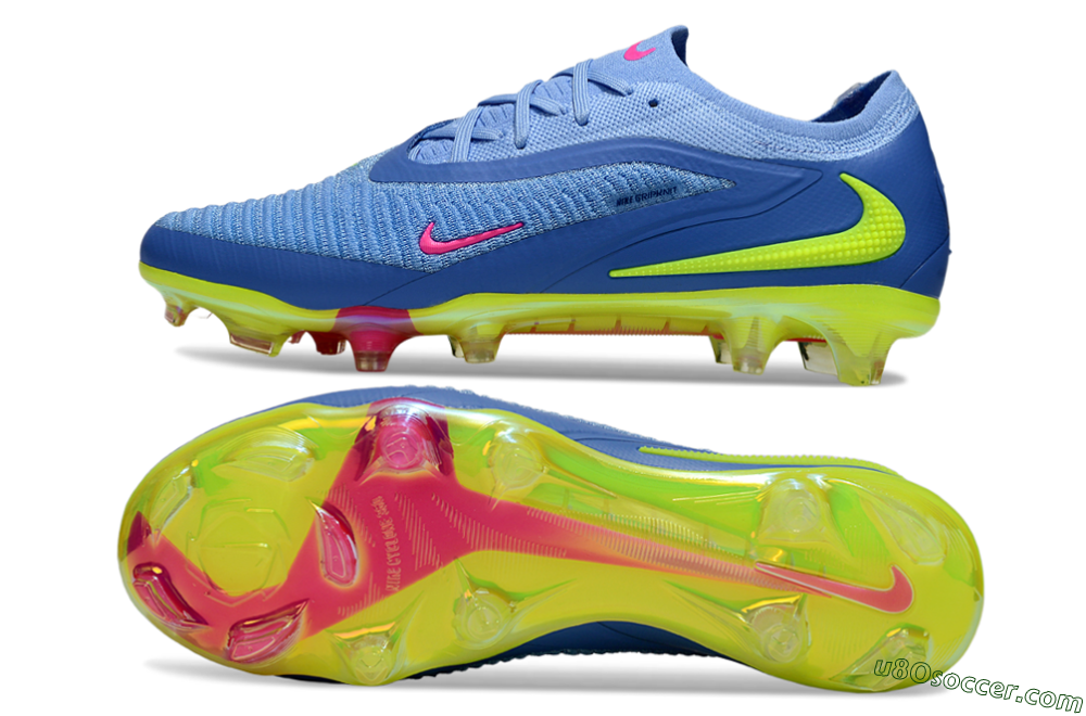 Nike Phantom 6 Elite FG Firm Ground Soccer Cleats - Blue/Pink/Yellow 0