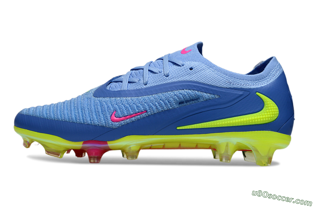 Nike Phantom 6 Elite FG Firm Ground Soccer Cleats - Blue/Pink/Yellow 2