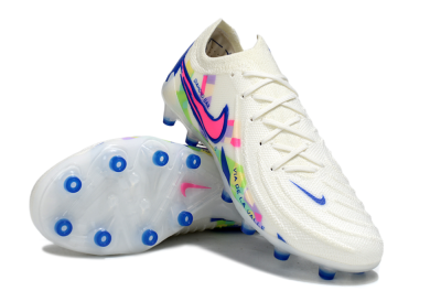 Nike Phantom GX 2 Elite AG Artificial Grass Soccer Cleats - White/Blue/Pink