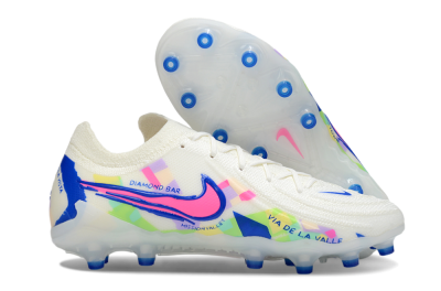 Nike Phantom GX 2 Elite AG Artificial Grass Soccer Cleats - White/Blue/Pink