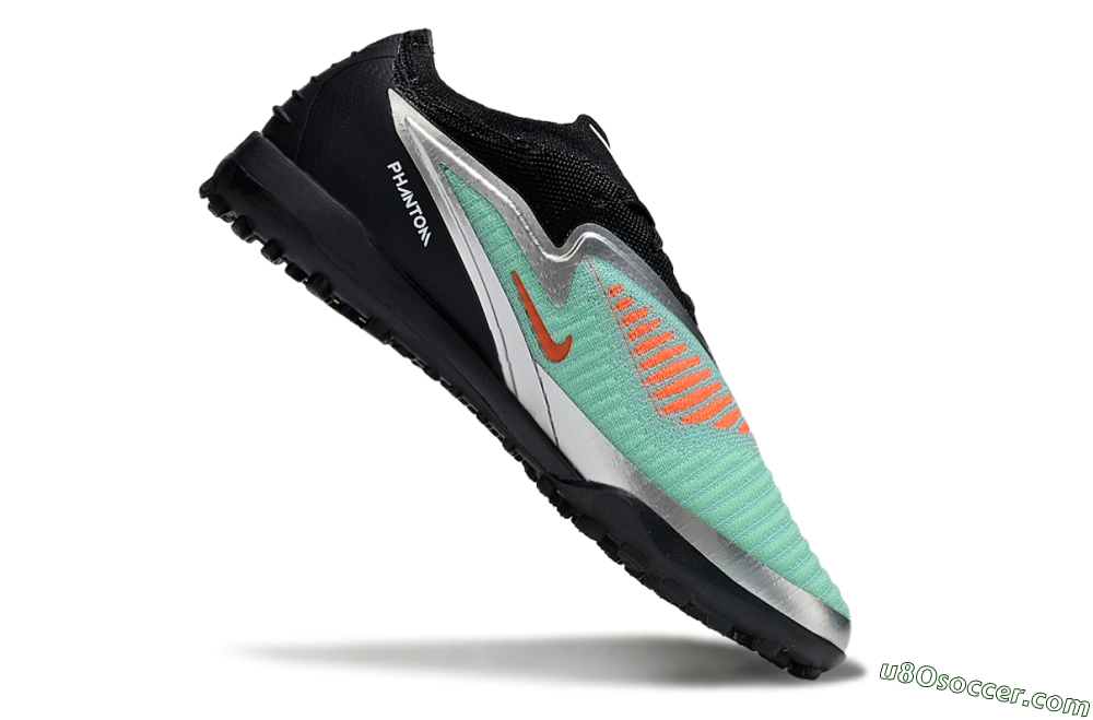 Nike Phantom 6 Elite TF Artificial Turf Soccer Shoes - Jade/Silver/Black 4