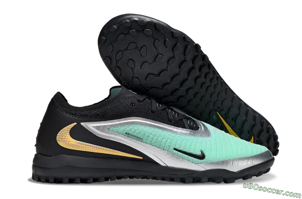Nike Phantom 6 Elite TF Artificial Turf Soccer Shoes - Jade/Silver/Black 1