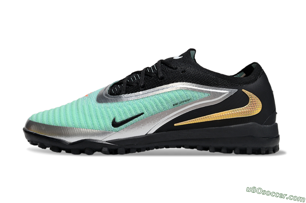 Nike Phantom 6 Elite TF Artificial Turf Soccer Shoes - Jade/Silver/Black 2
