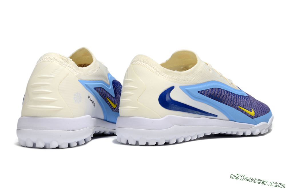 Nike Phantom 6 Elite TF Artificial Turf Soccer Shoes - Blue/White/Jade 6