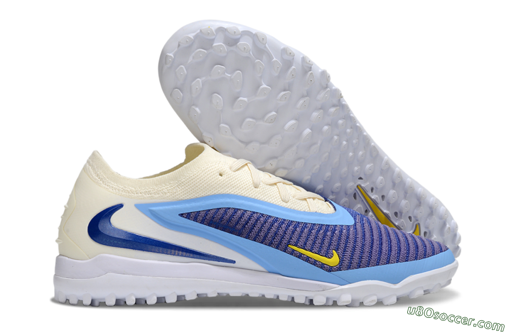 Nike Phantom 6 Elite TF Artificial Turf Soccer Shoes - Blue/White/Jade 1