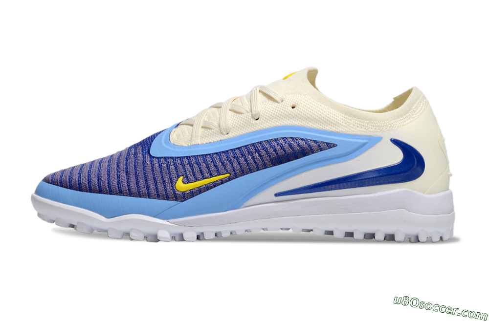 Nike Phantom 6 Elite TF Artificial Turf Soccer Shoes - Blue/White/Jade 2