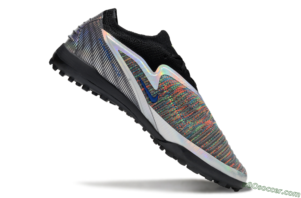 Nike Phantom 6 Elite TF Artificial Turf Soccer Shoes - Grey/Silver/Black 4