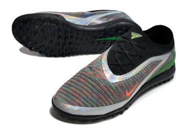 Nike Phantom 6 Elite TF Artificial Turf Soccer Shoes - Grey/Silver/Black