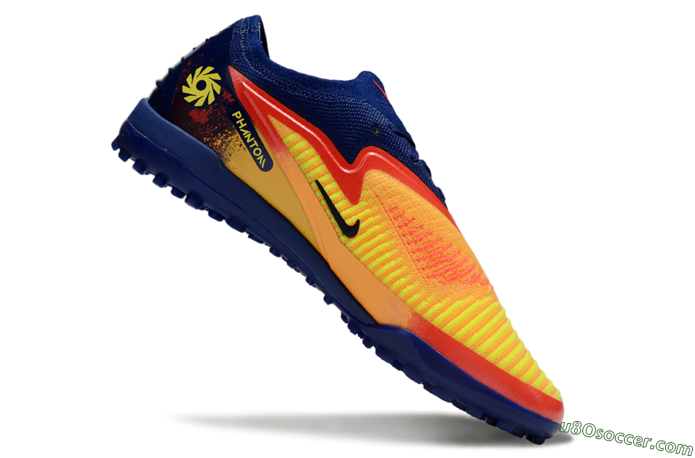 Nike Phantom 6 Elite TF Artificial Turf Soccer Shoes - Yellow/Red/Blue 4
