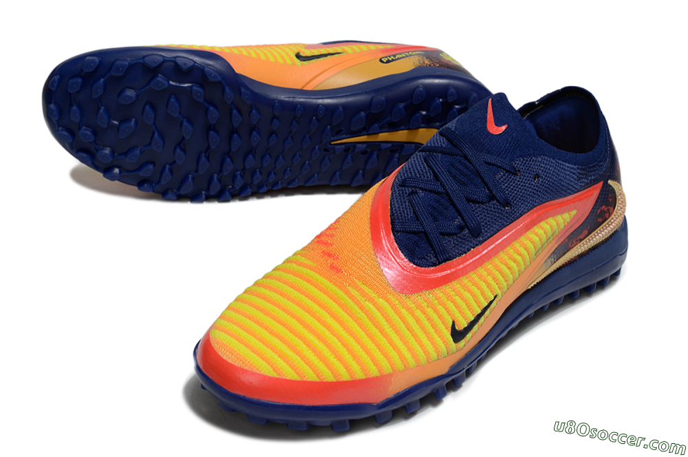 Nike Phantom 6 Elite TF Artificial Turf Soccer Shoes - Yellow/Red/Blue 3