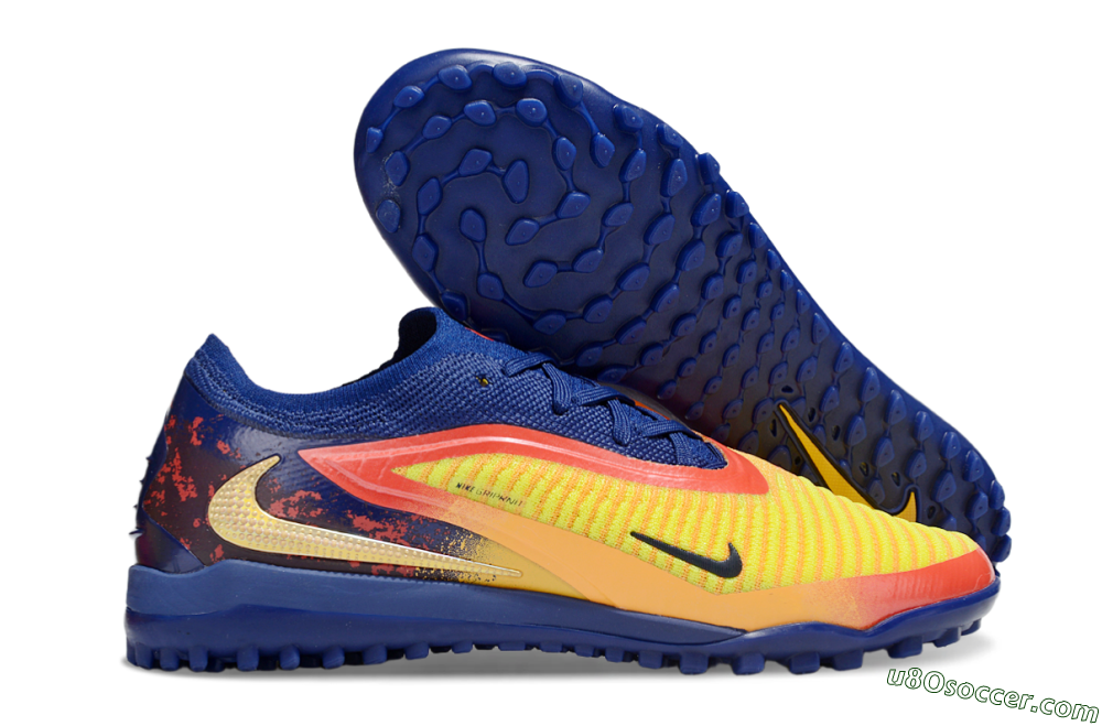 Nike Phantom 6 Elite TF Artificial Turf Soccer Shoes - Yellow/Red/Blue 1